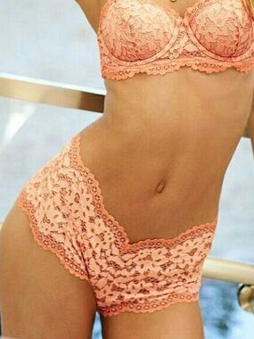 Victoria’s Secret orange peach body by Victoria shortie size L panty